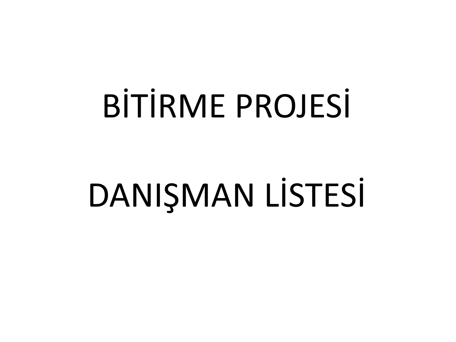 BİTİRME